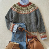 Eleanor | Klassischer nordischer Erbe Strickpullover