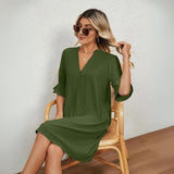 Alina™ | Elegantes V-Ausschnitt Kleid