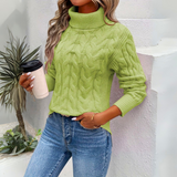 Charlotte - Warmer Gestrickter Damen Rollkragenpullover