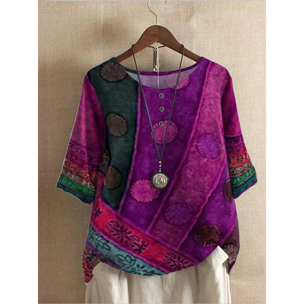 Valarie - Farbenfrohes Bohemian-Top