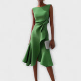 Juliette™ – Elegantes Drapiertes Asymmetrisches Midi-Kleid