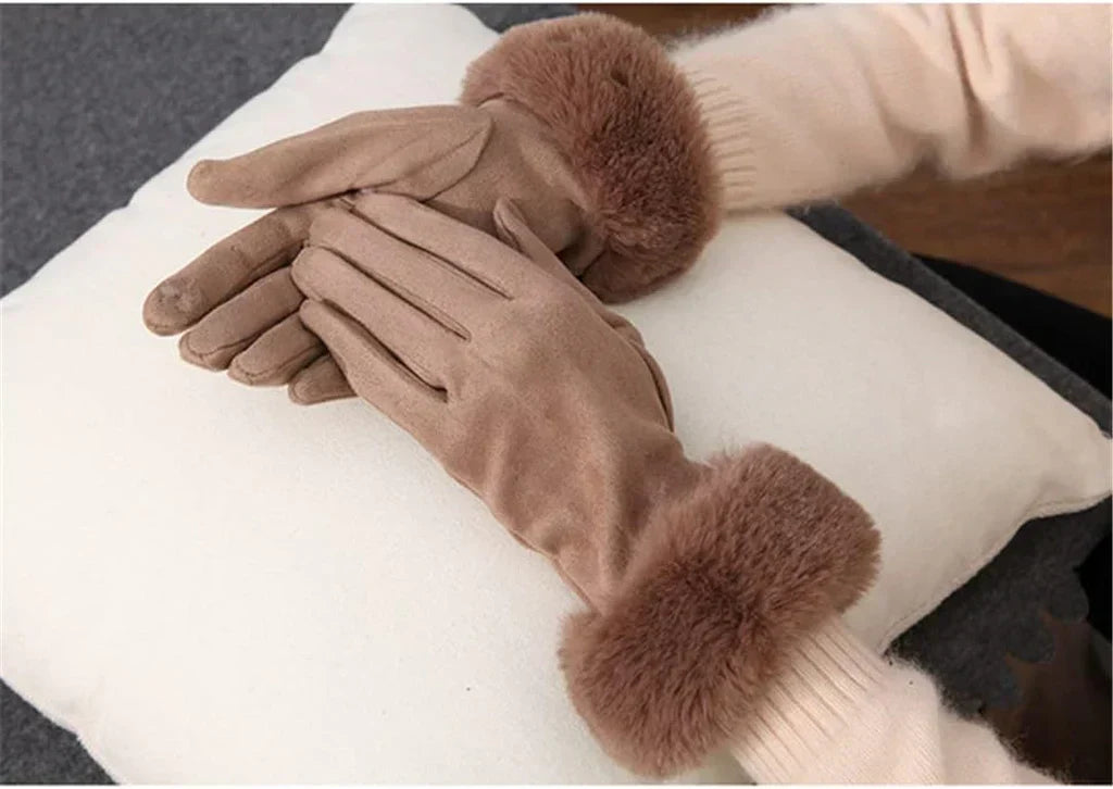 Winterhandschuhe mit Kunstfell