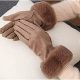 Winterhandschuhe mit Kunstfell