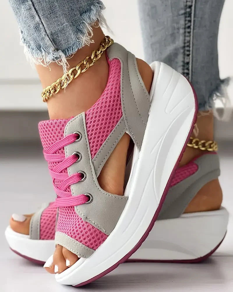 Celeste - Muffin-sandalen Mit Kontrastierenden Einsätzen