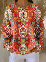 Selma | Pullover mit ethnischem Blumenmuster