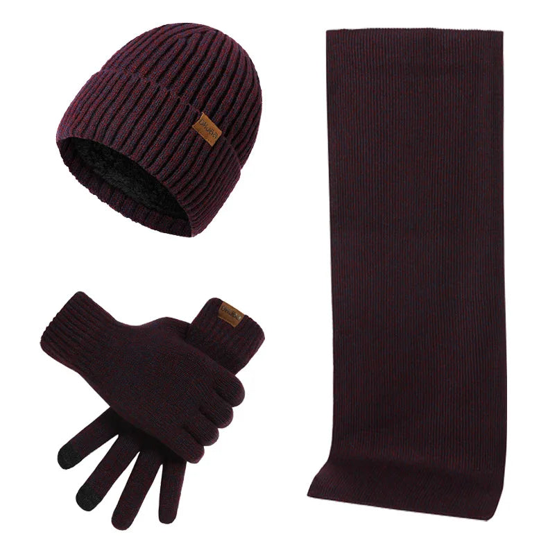 Cooles Winter-Set mit Mütze, Schal und Handschuhen