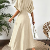 Damen Midikleid mit V-Ausschnitt