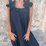 Stacey™ - Geblümtes Kleid mit U-förmigem Ausschnitt