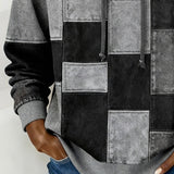 Schicker Langarm-Karierten Hoodie