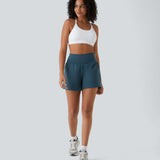 Luigia - 2 In 1 Yoga Shorts Mit Hoher Taille