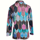 Bianca™ - Buntes Geometrisches Zip-Up Shirt