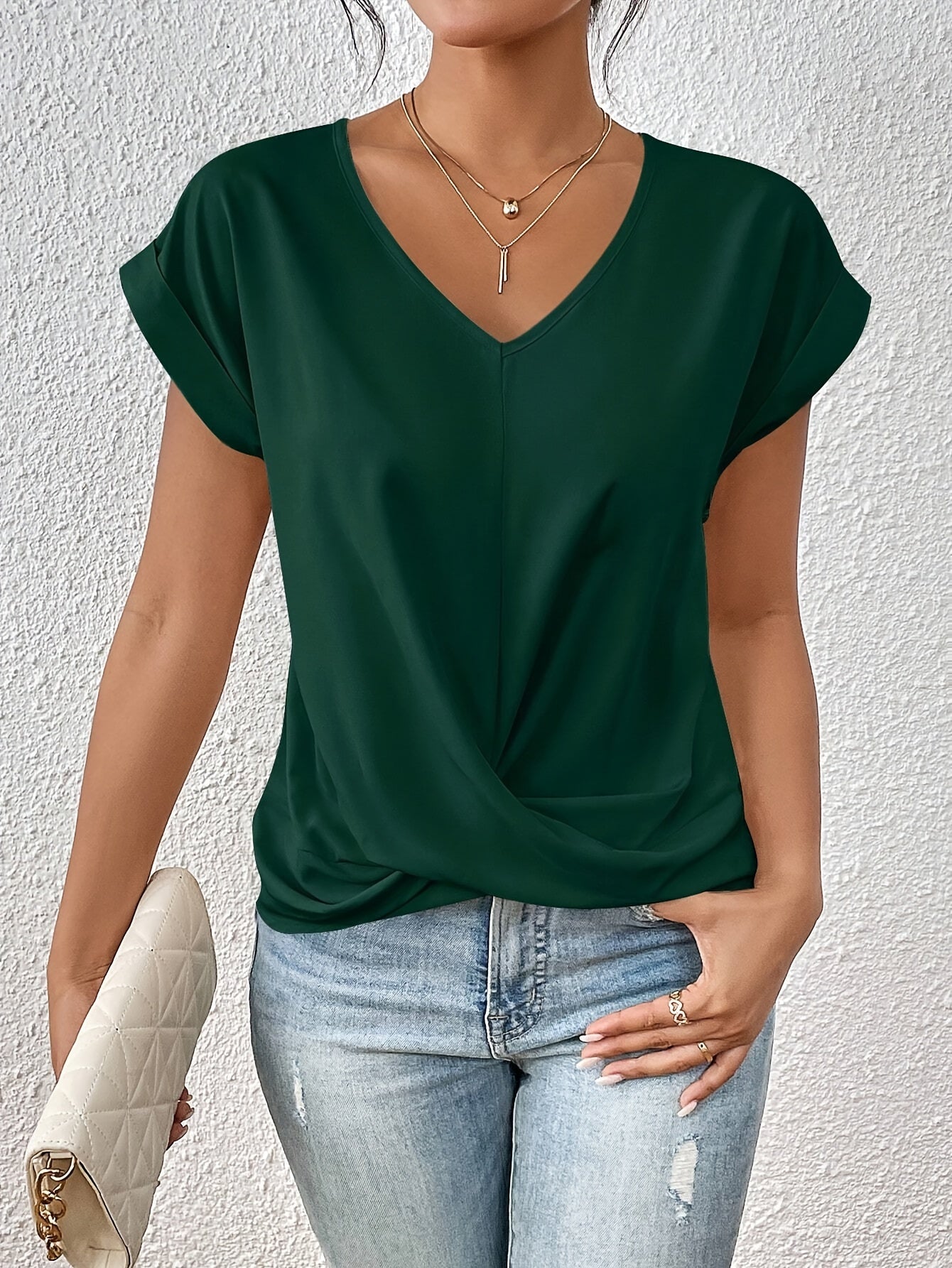 Cleo™ - Lässiges T-Shirt mit Sweetheart-Ausschnitt
