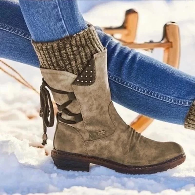 Valeria - Wasserdichte Stiefel Mit Reißverschluss An Der Wade