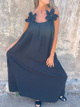Stacey™ - Geblümtes Kleid mit U-förmigem Ausschnitt