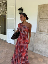 Damen One-Shoulder Maxikleid