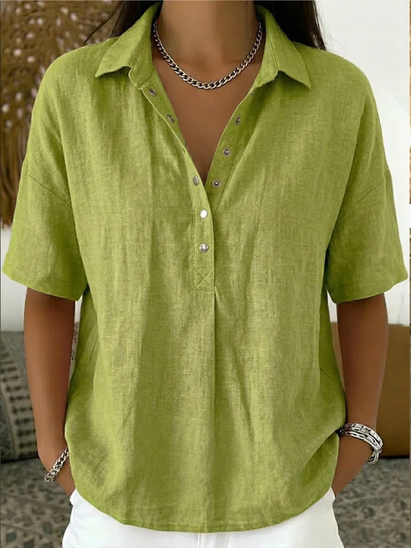 Willow | Bluse mit Kragen und Knopf