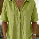 Willow | Bluse mit Kragen und Knopf