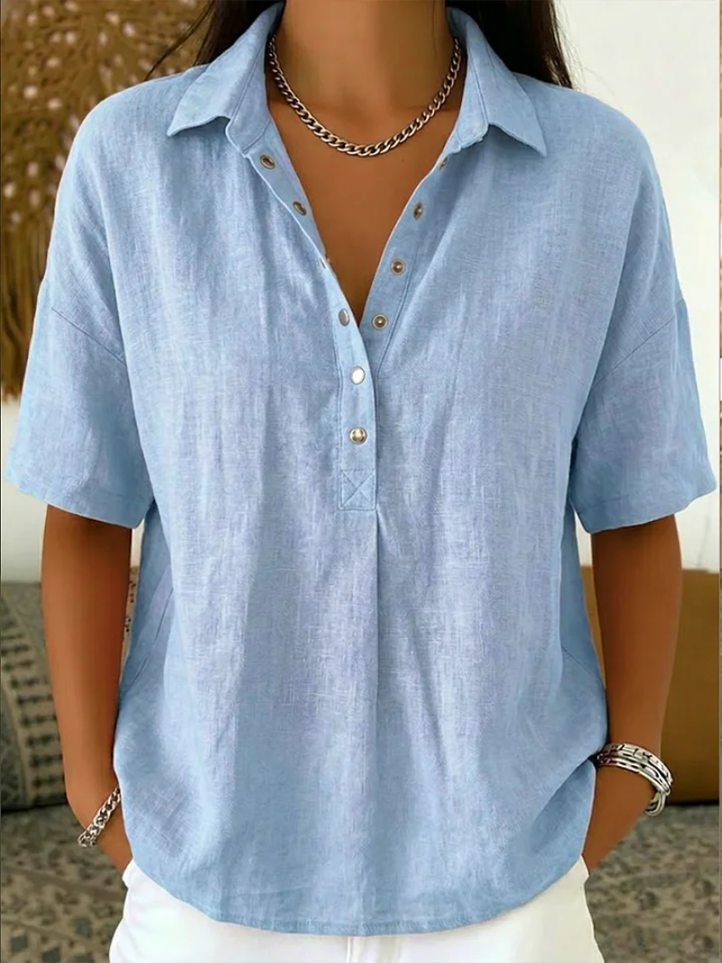 Willow | Bluse mit Kragen und Knopf