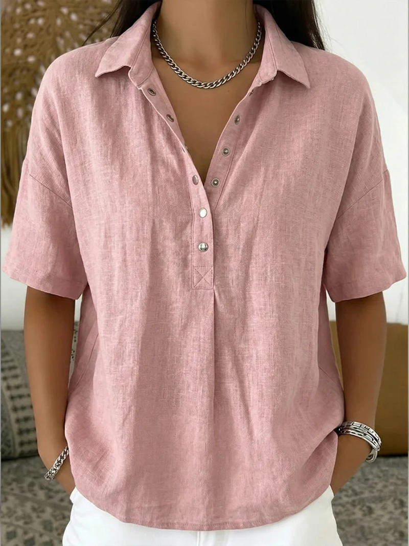 Willow | Bluse mit Kragen und Knopf