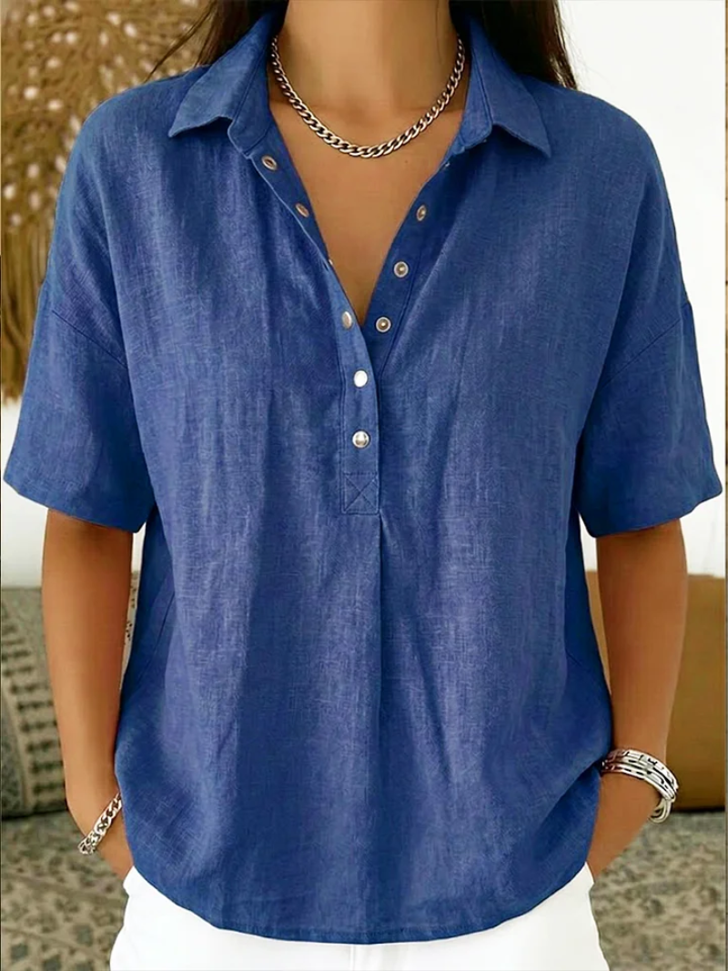 Willow | Bluse mit Kragen und Knopf