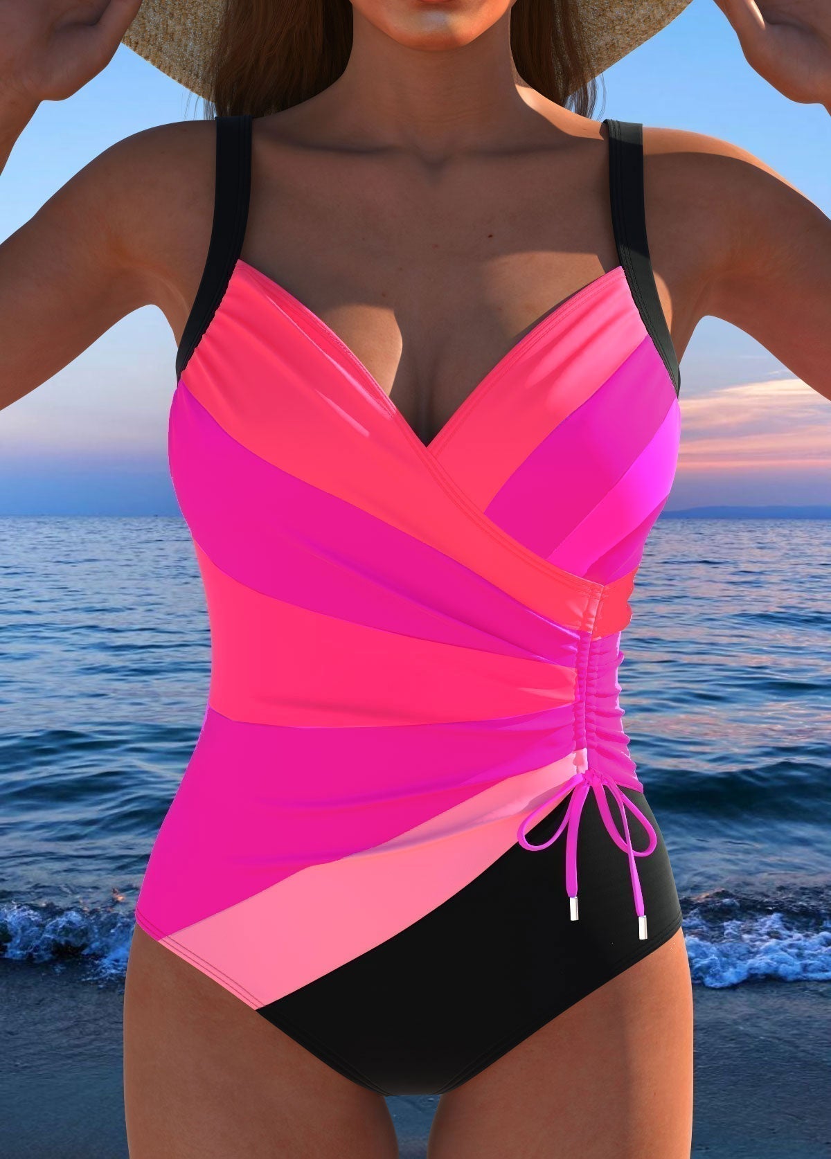 Éloria – Eleganter Badeanzug mit buntem Muster