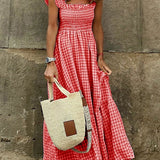 Odette™ - Elegantes Karomuster Sommerkleid