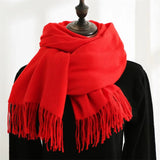 Designer-Schal mit Quasten | Warmer und weicher Kaschmir