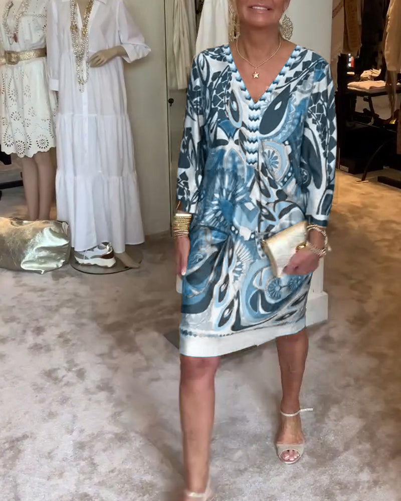Moonie - Kleid mit Sonnenstrahlen-Druck