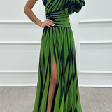 Chloe – Elegantes gestreiftes Maxikleid mit einem Schulterträger