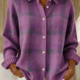 Tesa | Gemütlicher Karopullover Cardigan