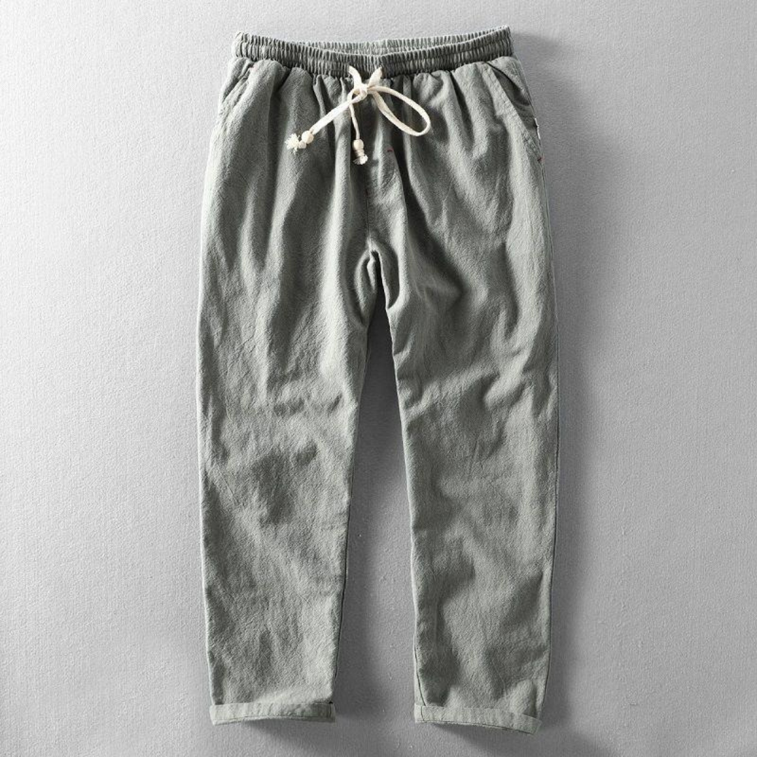 Giles | Men's Long Trousers with Drawstring and Pockets