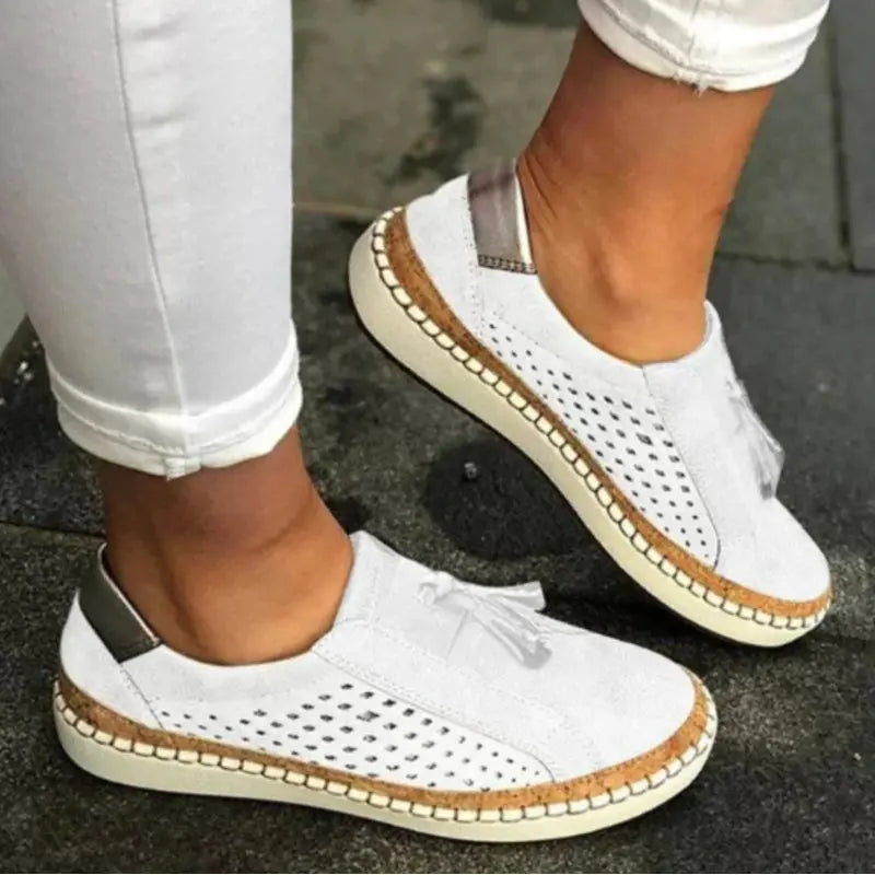 Elizabeth | Damen Slip-On Sneaker mit Ausschnitten