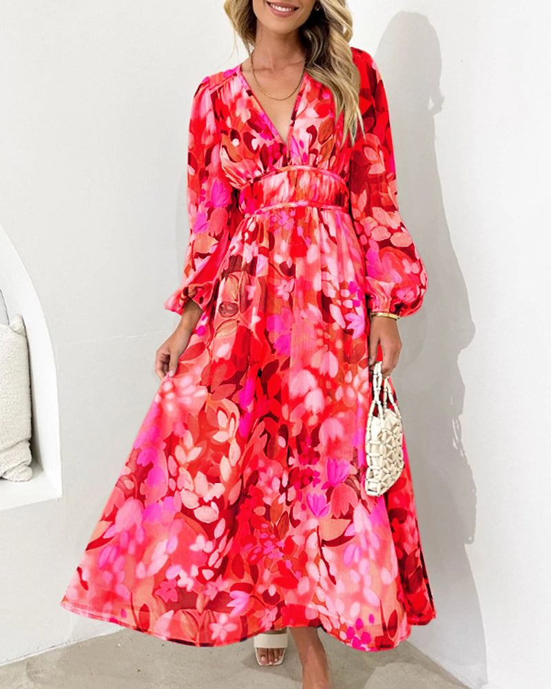 Sofie™ - Elegantes Geblümtes Kleid