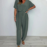 Cora™ - V-Ausschnitt Bindeträger Jumpsuit
