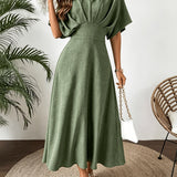 Damen Midikleid mit V-Ausschnitt