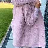 Sabrina - Damen Plüsch Kapuzenjacke