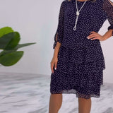Tilly - Gepunktetes Schichtenkleid