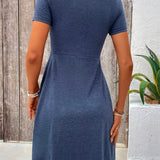 Feliz™ - Schickes Kleid mit gedrehtem V-Ausschnitt