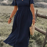 Nyxie - V-Ausschnitt Sommerkleid