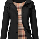 Francesca | Damen Parka mit Kapuze, Knöpfen und Taschen