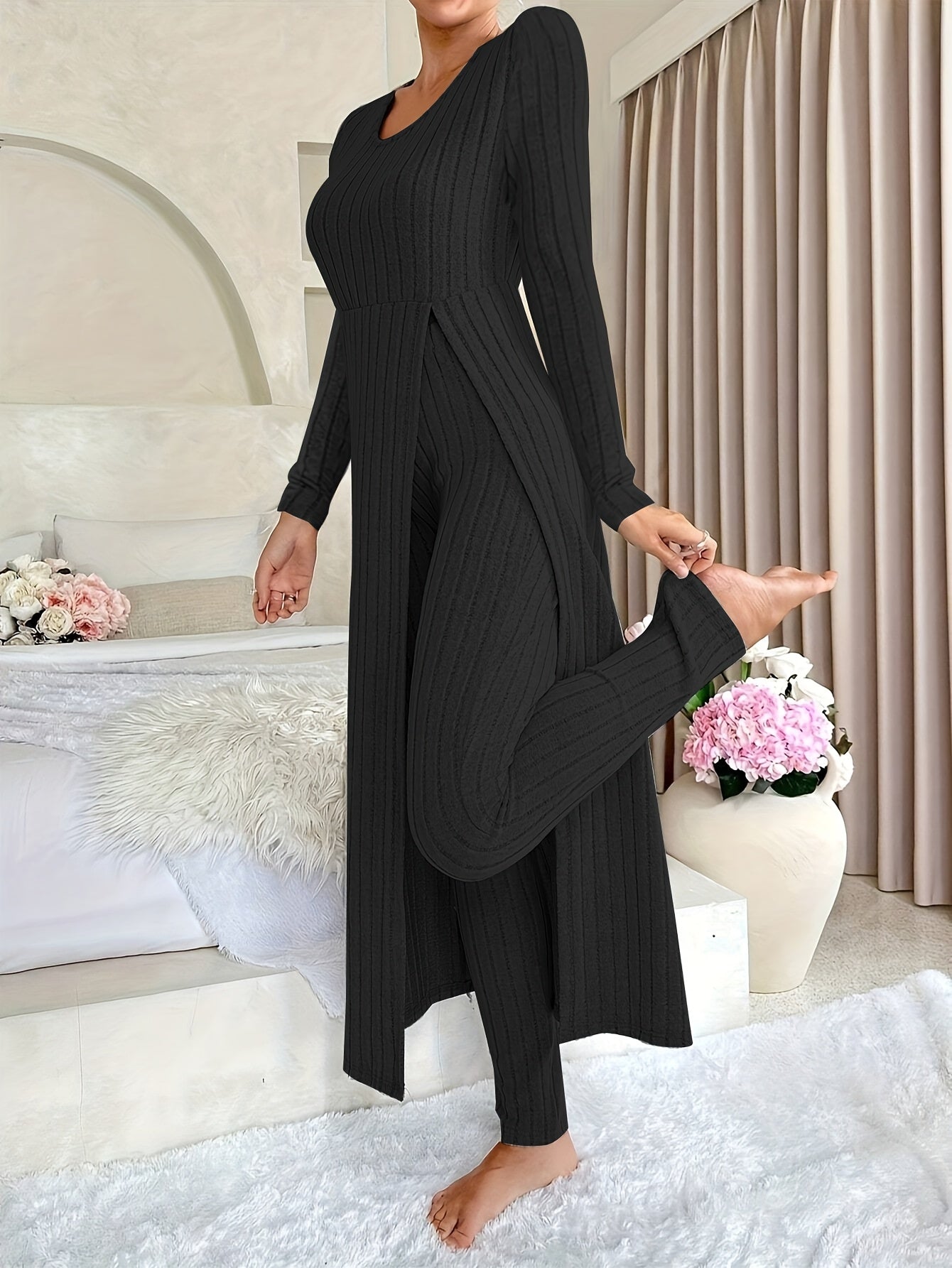 Aldea™ - Gemütliches Zwei-Teile Ribbed Lounge Set