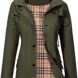 Francesca | Damen Parka mit Kapuze, Knöpfen und Taschen