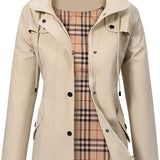 Francesca | Damen Parka mit Kapuze, Knöpfen und Taschen