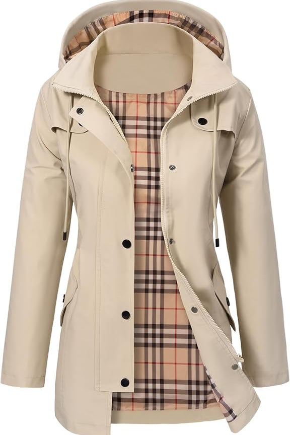 Francesca | Damen Parka mit Kapuze, Knöpfen und Taschen