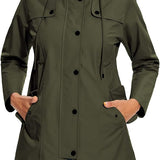 Francesca | Damen Parka mit Kapuze, Knöpfen und Taschen