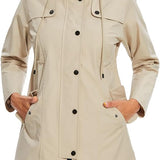 Francesca | Damen Parka mit Kapuze, Knöpfen und Taschen