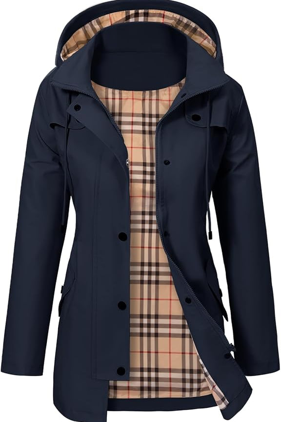 Francesca | Damen Parka mit Kapuze, Knöpfen und Taschen