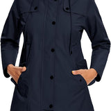 Francesca | Damen Parka mit Kapuze, Knöpfen und Taschen