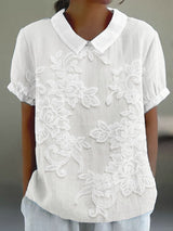 Clarette™ - Vintage Bedrucktes Hemd