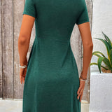 Feliz™ - Schickes Kleid mit gedrehtem V-Ausschnitt